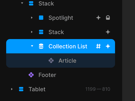 Collection List component