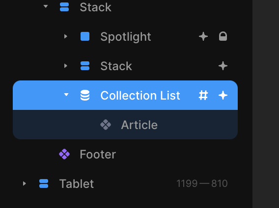 Collection List component